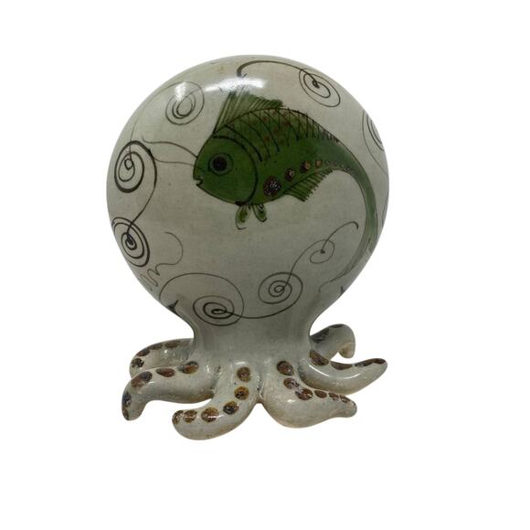 1970s Ken Edwards El Palomar Tonala Mexico Octopus Pottery 7”H, Used - Picture 2 of 6